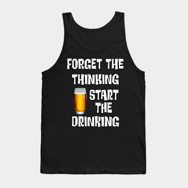 Funny Adult Alcohol Beer Wine Lover Start The Drinking Humor Tank Top by egcreations